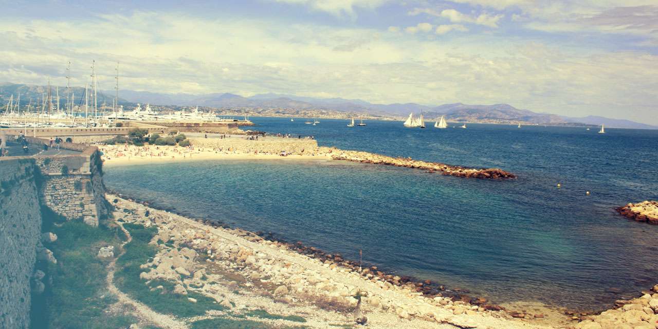 Juan-Les-Pins com as crianças